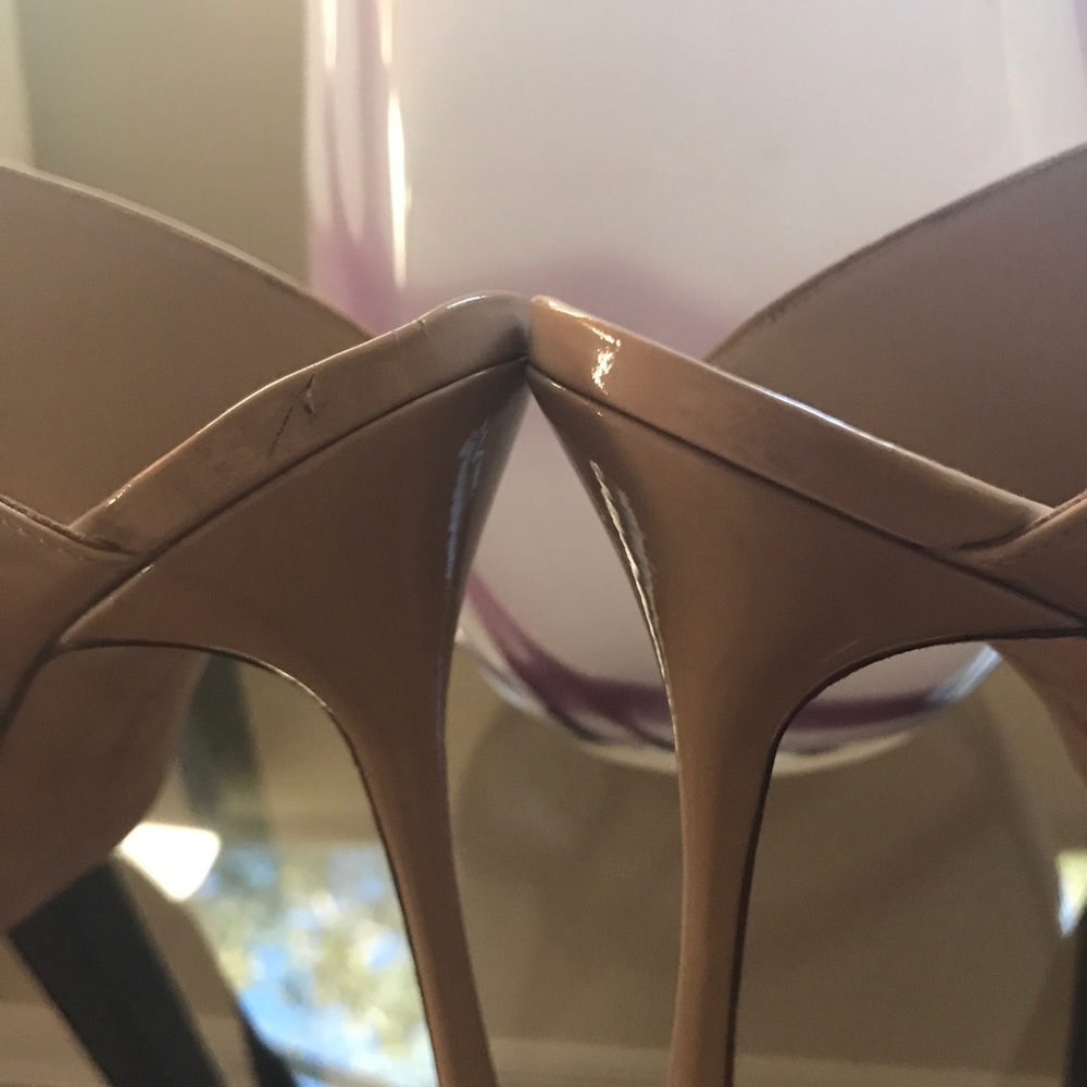 MANOLO BLAHNIK nude Ripta double-band mule slide - Picture 7 of 8